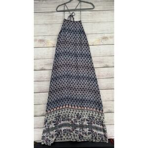 Leith Floral Paisley Racerback Maxi Dress Womens Small Purple White